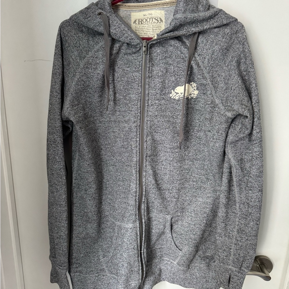Vintage Roots Gray Zip-Up Hoodie